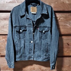 Levis 90s Gray Trucker Jacket Washed Black